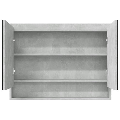 vidaXL Armoire de toilette 80x15x60 cm MDF Gris béton