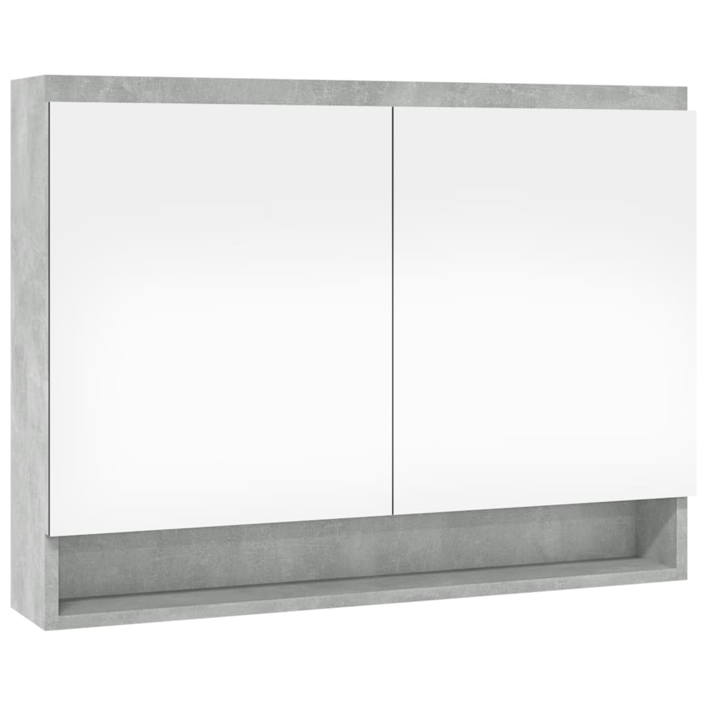 vidaXL Armoire de toilette 80x15x60 cm MDF Gris béton