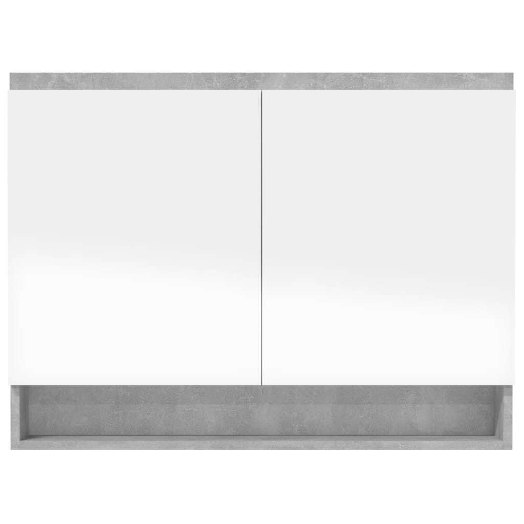 vidaXL Armoire de toilette 80x15x60 cm MDF Gris béton