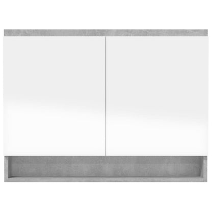 vidaXL Armoire de toilette 80x15x60 cm MDF Gris béton