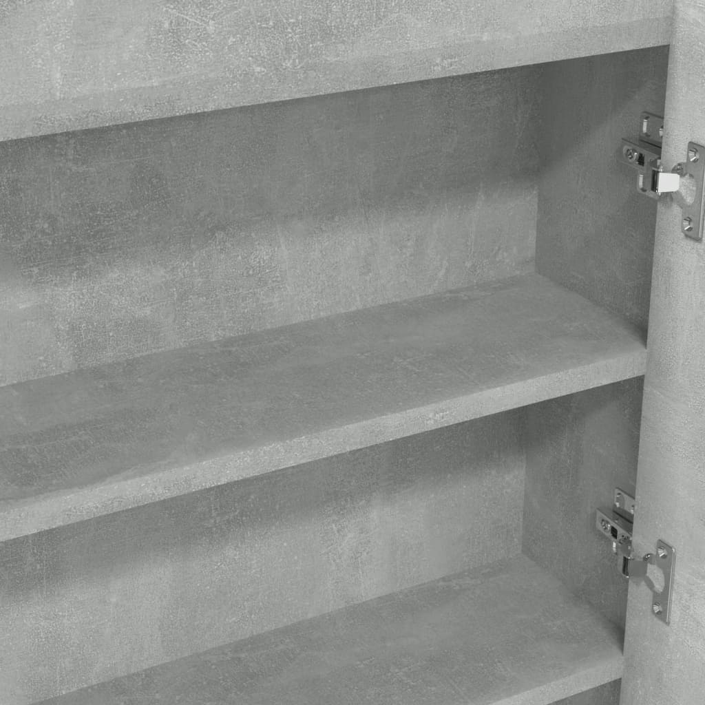 vidaXL Armoire de toilette 80x15x60 cm MDF Gris béton