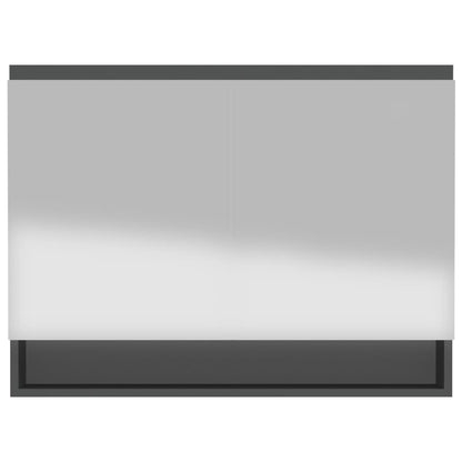 vidaXL Armoire de toilette à miroir 80x15x60 cm MDF Anthracite