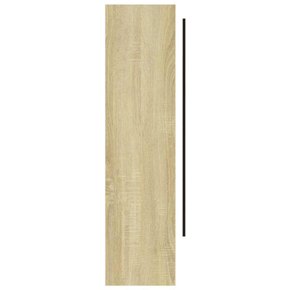 vidaXL Armoire de toilette 80x15x60 cm MDF Blanc et Aspect Chêne
