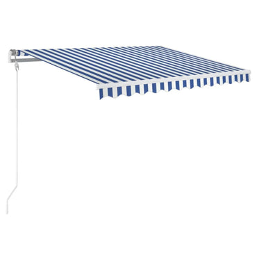vidaXL Markise Automatisch Einziehbar 350x250 cm Blau und Weiß