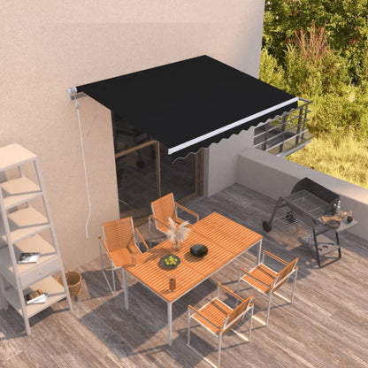 vidaXL Markise Automatisch Einziehbar 350x250 cm Anthrazit