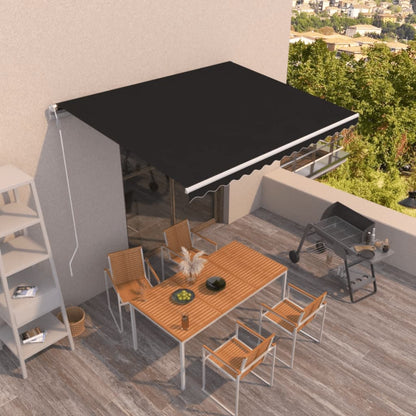 vidaXL Markise Automatisch Einziehbar 450x300 cm Anthrazit