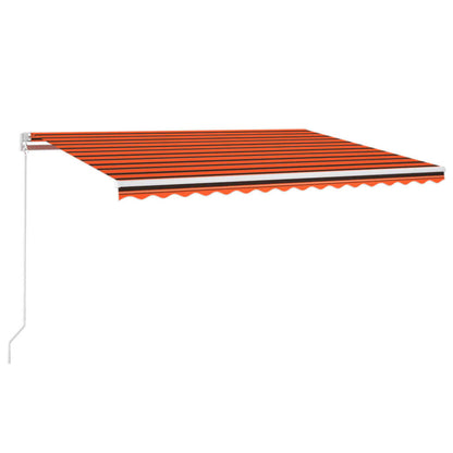 vidaXL Markise Automatisch Einziehbar 450x300 cm Orange und Braun