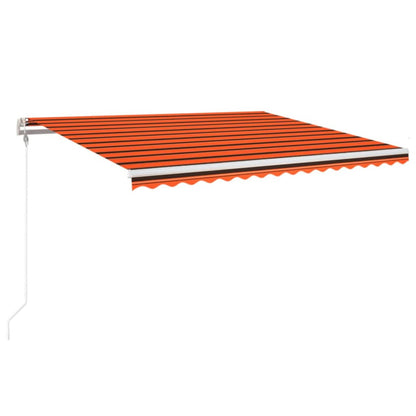 Store banne manuel rétractable vidaXL 450x350 cm Orange et Marron