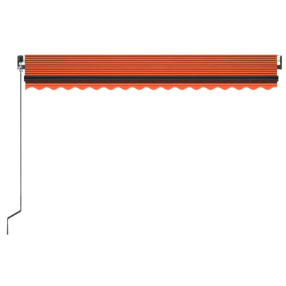 vidaXL Auvent Rétractable Manuel 450x350 cm Orange et Marron