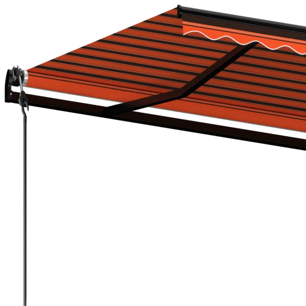 vidaXL Markise Automatisch Einziehbar 450x350 cm Orange und Braun