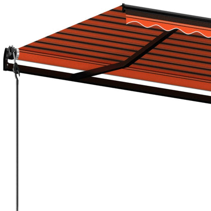 vidaXL Markise Automatisch Einziehbar 450x350 cm Orange und Braun