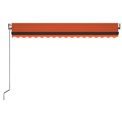 vidaXL Store banne automatique avec LED et capteur de vent 450x350 Orange/Marron