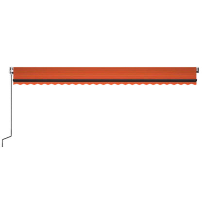 vidaXL Automatische Markise mit LED & Windsensor 600x350 Orange/Braun