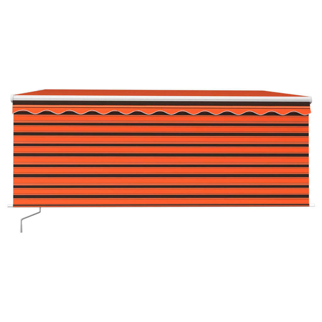 vidaXL Store banne manuel enroulable avec store 3x2,5 m Orange Marron