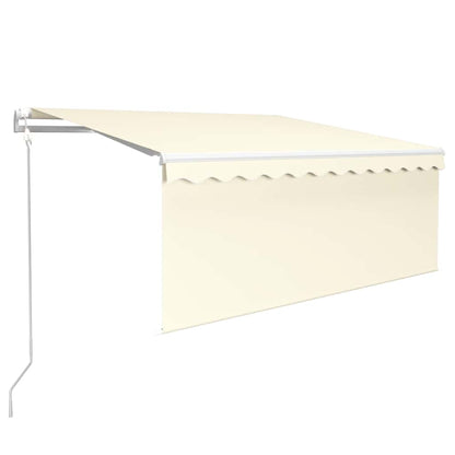 vidaXL Markise Automatisch Einziehbar mit Volant 3x2,5 m Creme
