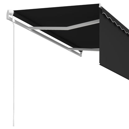 vidaXL Markise Automatisch Einziehbar mit Volant 3x2,5 m Anthrazit
