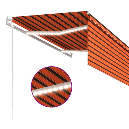 vidaXL Auvent automatique avec store LED et capteur de vent 3x2,5 m