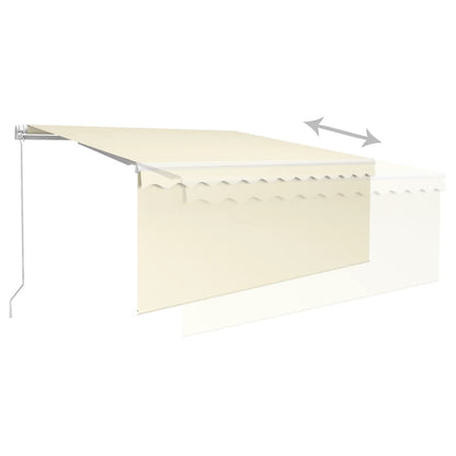 vidaXL Store manuel rétractable avec auvent 3,5x2,5 m Crème