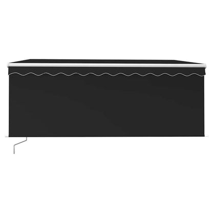 vidaXL Store banne manuel enroulable avec auvent 3,5x2,5 m Anthracite