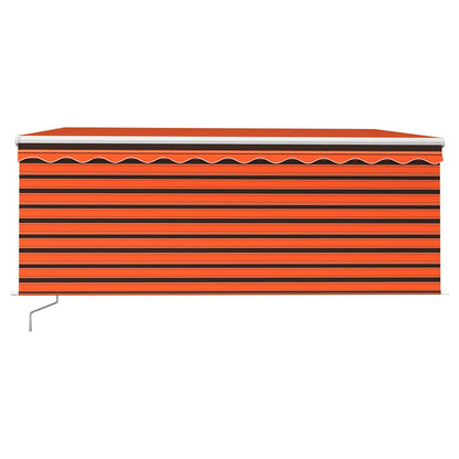 vidaXL Store banne manuel enroulable 3,5x2,5 m Orange Marron