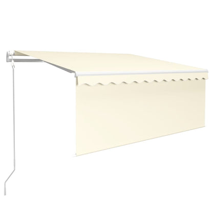 vidaXL Markise Automatisch Einziehbar mit Volant 3,5x2,5 m Creme