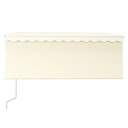 vidaXL Markise Automatisch Einziehbar mit Volant 3,5x2,5 m Creme