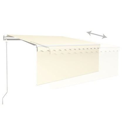 vidaXL Markise Automatisch Einziehbar mit Volant 3,5x2,5 m Creme