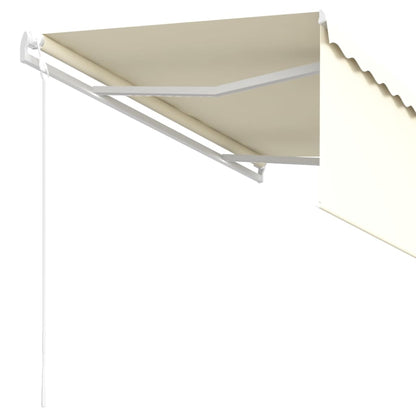 vidaXL Markise Automatisch Einziehbar mit Volant 3,5x2,5 m Creme