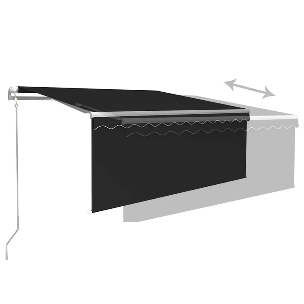 Store banne escamotable avec lambrequin vidaXL 3,5x2,5 m Anthracite