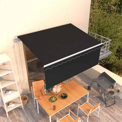 Store banne escamotable avec lambrequin vidaXL 3,5x2,5 m Anthracite