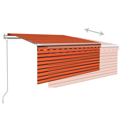 vidaXL Markise Automatisch mit Rollo LED Windsensor 3,5x2,5 m