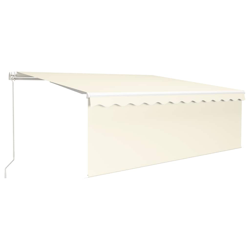 vidaXL Markise Manuell Einziehbar mit Rollo 4x3 m Creme