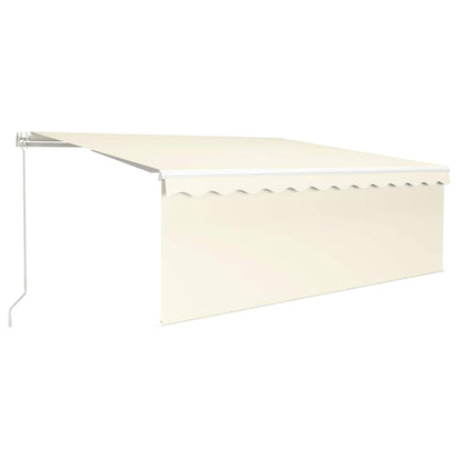 vidaXL Markise Manuell Einziehbar mit Rollo 4x3 m Creme