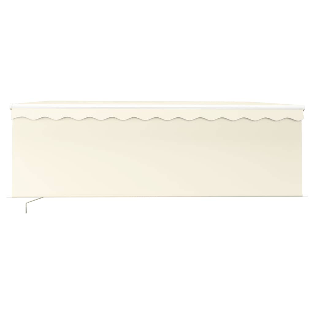 vidaXL Markise Manuell Einziehbar mit Rollo 4x3 m Creme