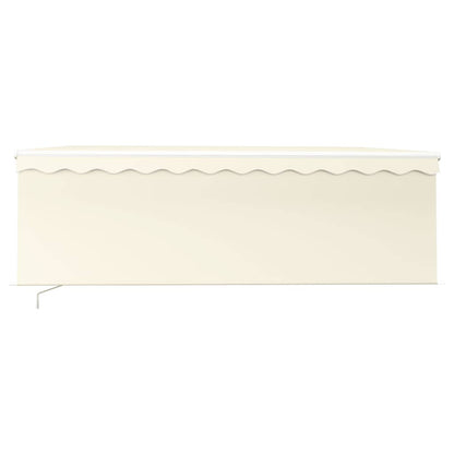 vidaXL Markise Manuell Einziehbar mit Rollo 4x3 m Creme