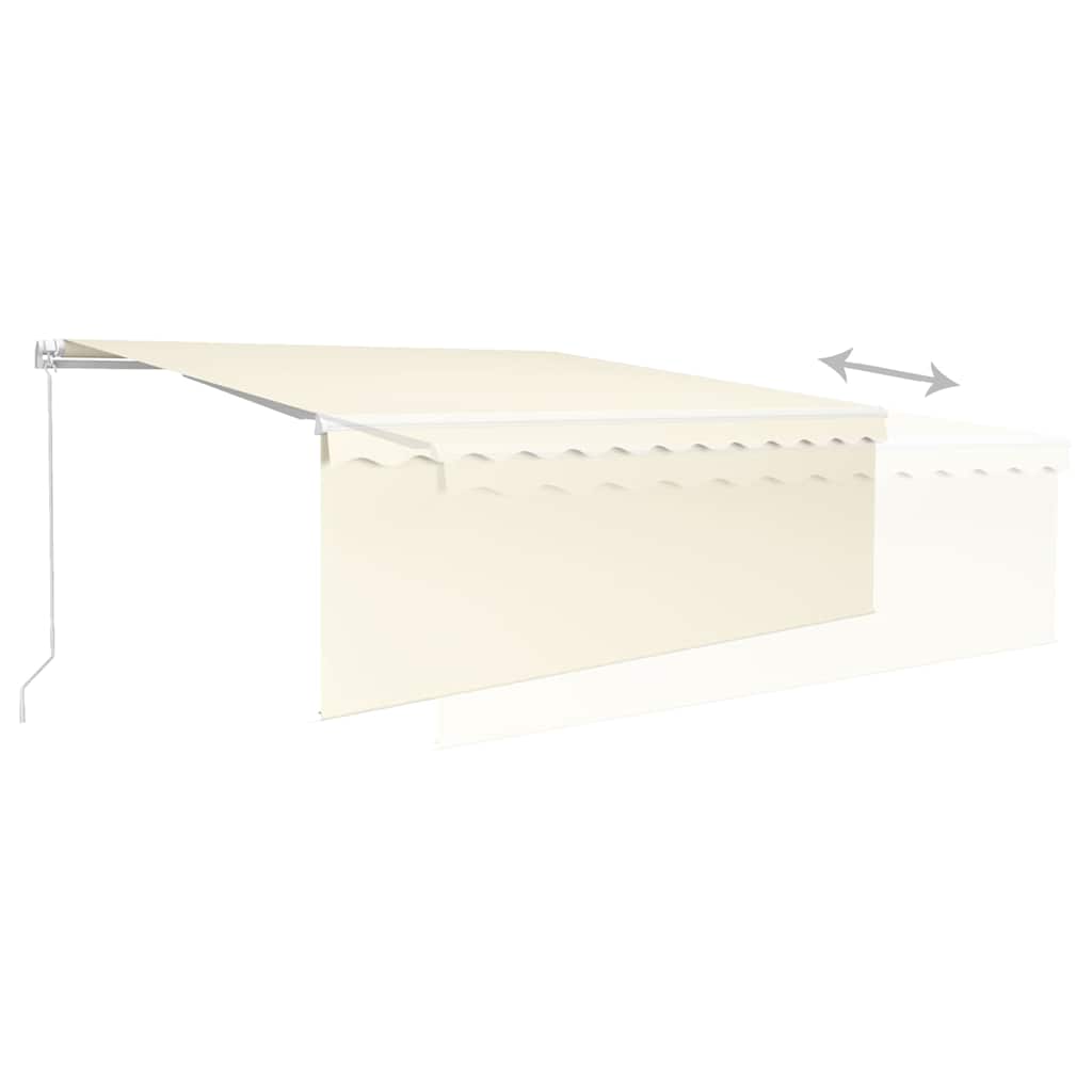vidaXL Markise Manuell Einziehbar mit Rollo 4x3 m Creme