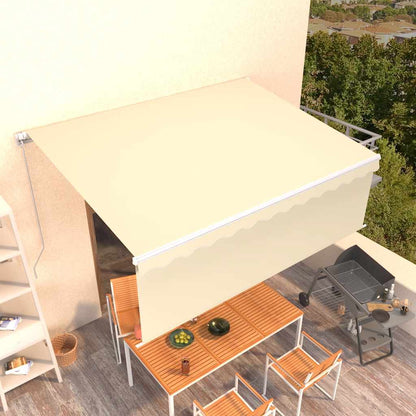 vidaXL Markise Manuell Einziehbar mit Rollo 4x3 m Creme