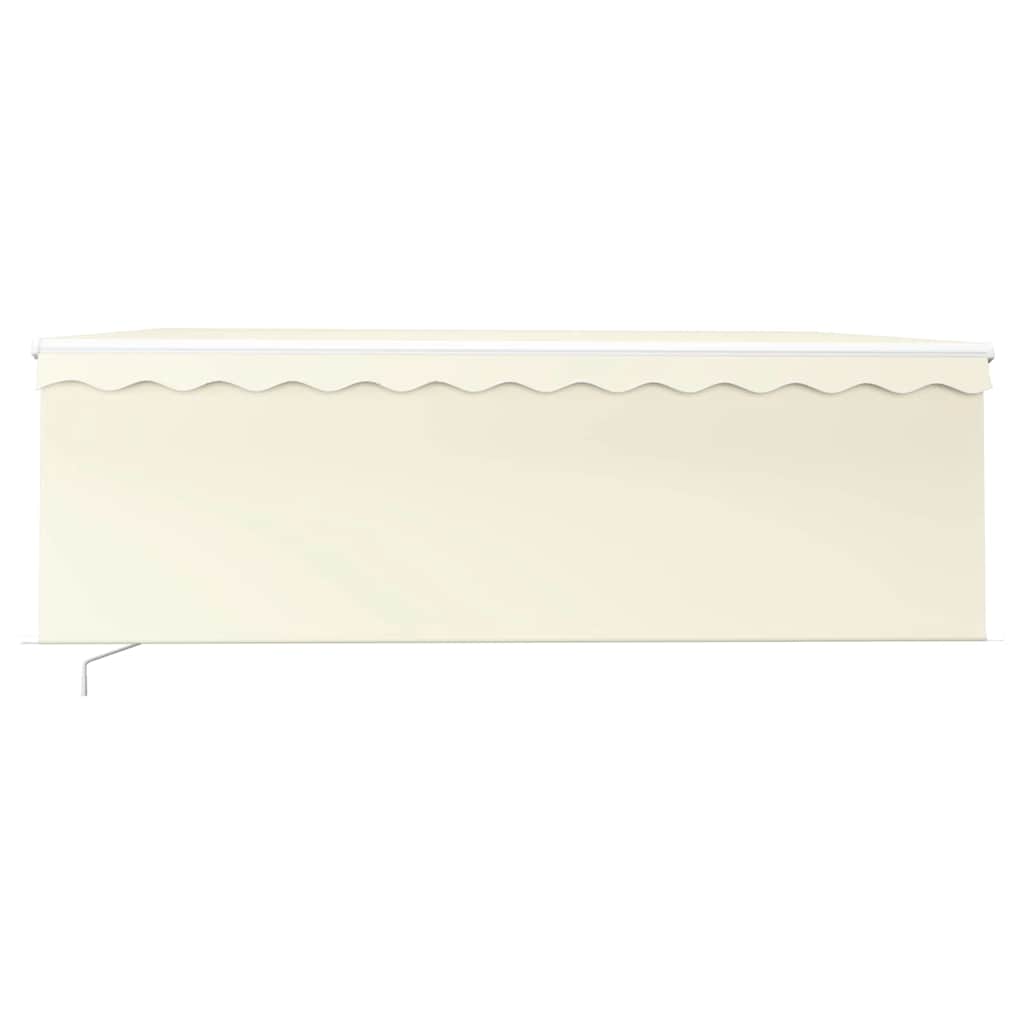 vidaXL Markise Manuell Einziehbar mit Rollo & LED 4x3 m Creme