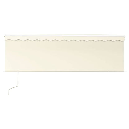 vidaXL Markise Automatisch mit Rollo LED Windsensor 4x3 m Creme