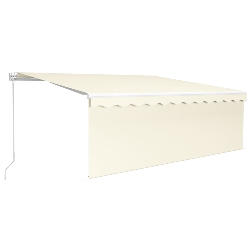 vidaXL Markise Manuell Einziehbar mit Rollo 4,5x3 m Creme