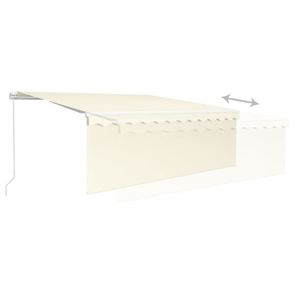 vidaXL Markise Manuell Einziehbar mit Rollo 4,5x3 m Creme