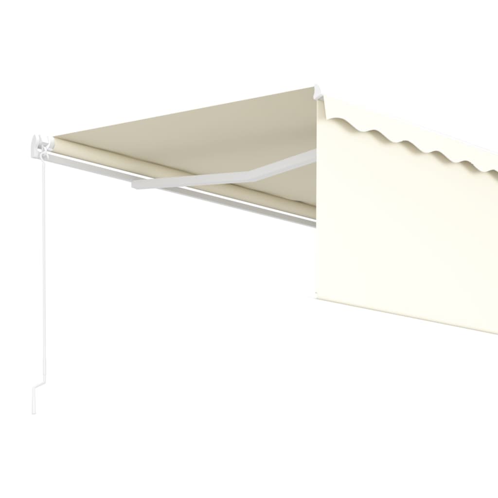 vidaXL Markise Manuell Einziehbar mit Rollo 4,5x3 m Creme