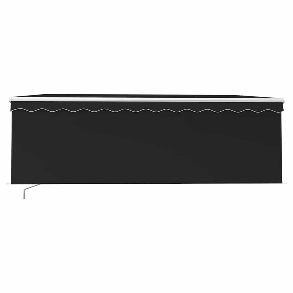 vidaXL Markise Manuell Einziehbar mit Rollo 4,5x3 m Anthrazit
