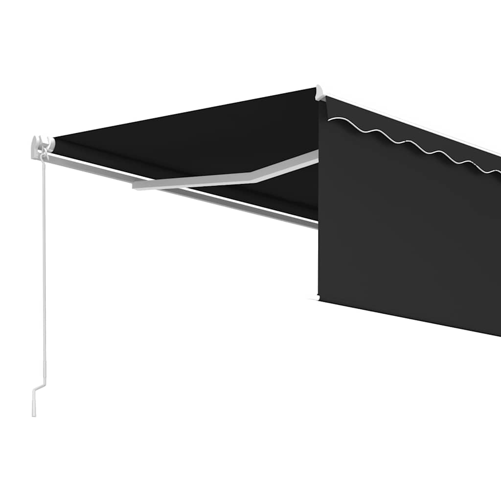 vidaXL Markise Manuell Einziehbar mit Rollo 4,5x3 m Anthrazit