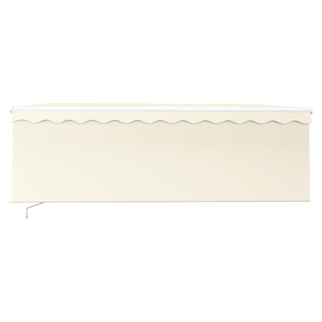 vidaXL Markise Manuell Einziehbar mit Rollo & LED 4,5x3 m Creme