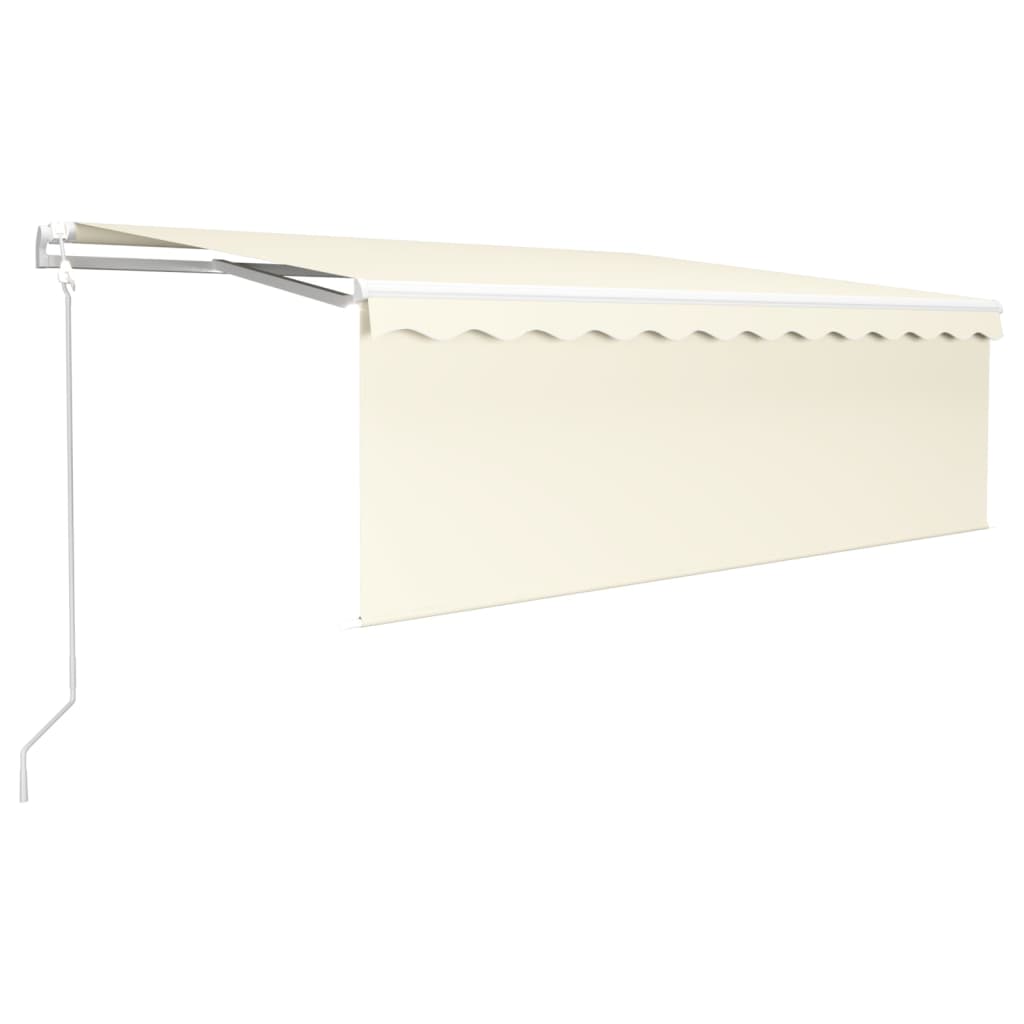 vidaXL Markise Automatisch Einziehbar mit Volant 4,5x3 m Creme