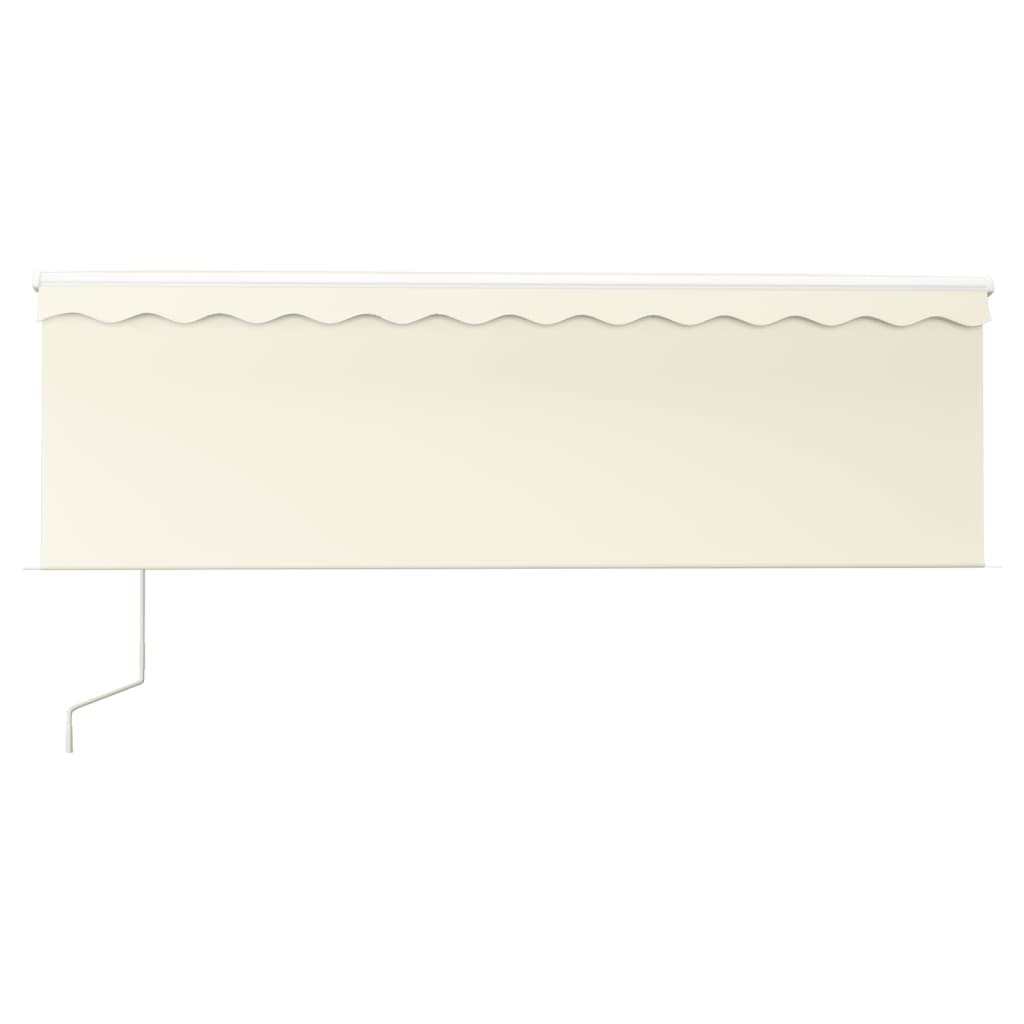 vidaXL Markise Automatisch Einziehbar mit Volant 4,5x3 m Creme