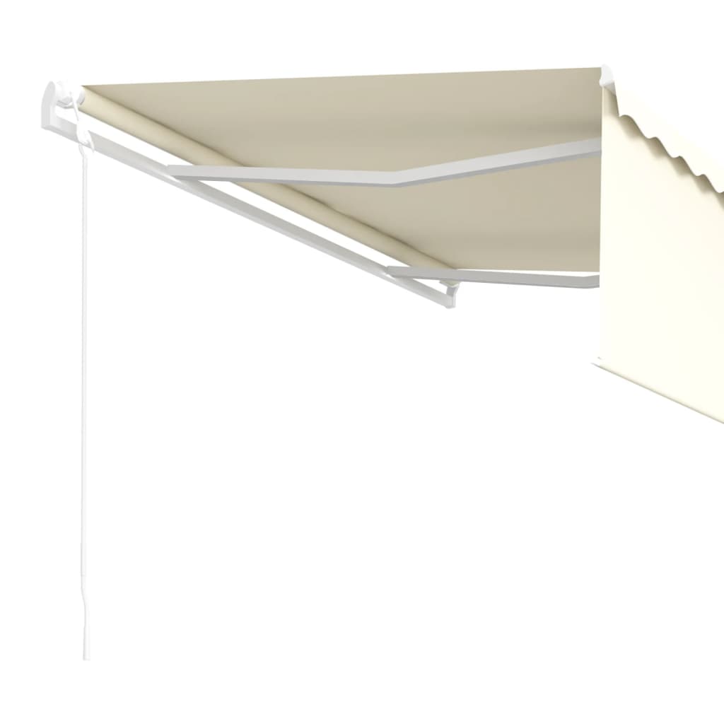 vidaXL Markise Automatisch Einziehbar mit Volant 4,5x3 m Creme