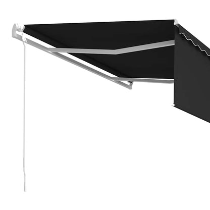 vidaXL Markise Automatisch Einziehbar mit Volant 4,5x3 m Anthrazit