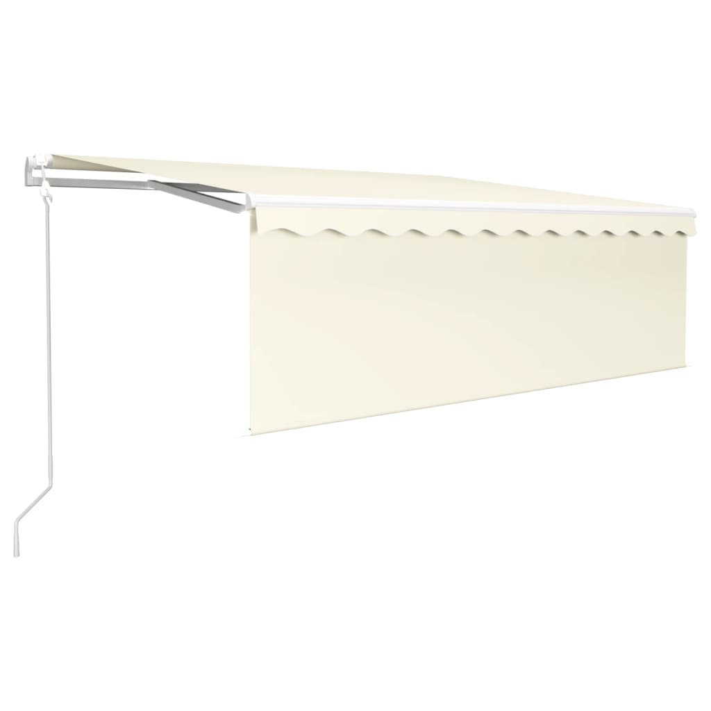 vidaXL Markise Automatisch mit Rollo LED Windsensor 4,5x3 m Creme
